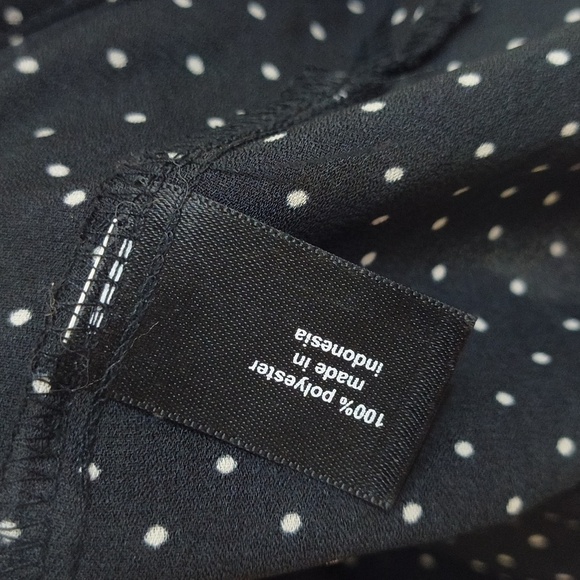 Lane Bryant Black and White Polka Dot Blouse Quiet Luxury Glam Plus Size Office - Picture 10 of 15